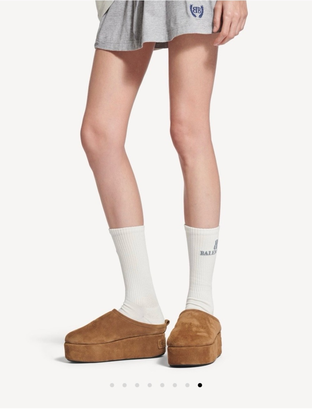 WOMEN'S ALASKA SOFT PLATFORM MULE IN BROWN/WHITE